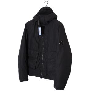 Medium C.P. Company Black Micro-M Mask Down Coat Jacket