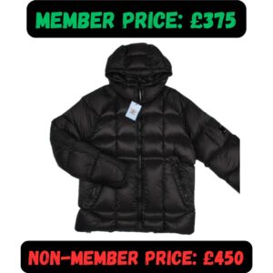 Large C.P. Company Black D.D. Shell Down Coat Jacket