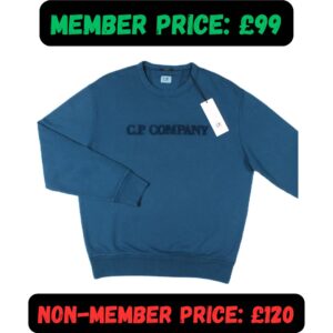 Medium, Large, XL BNWT C.P. Company Blue Sweatshirt Jumper
