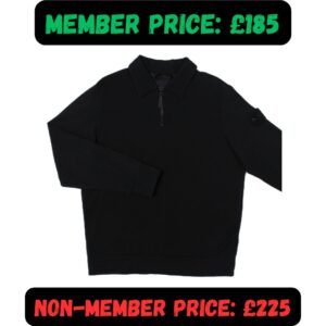 Large SS22 Stone Island Ghost Black Qurter Zip Sweatshirt Jumper 👻
