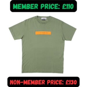 Medium BNWT SS23 Stone Island Green Orange Spellout T-Shirt Tee 😍