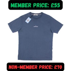 Small SS23 Stone Island Blue Graphic Back Print T-Shirt Tee 🥶