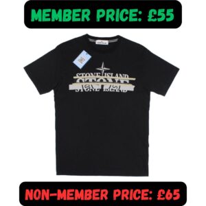 Small AW21 Stone Island Black Graphic T-Shirt Tee 😎