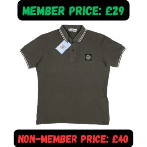 Age 12 AW22 Stone Island Junior Khaki Green Polo Shirt 😎