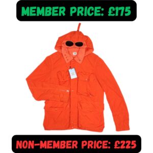 Medium C.P. Company Orange Nylon Chrome Goggle Jacket 🍊