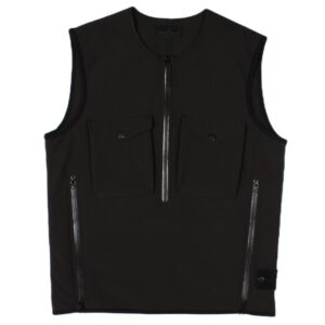 Medium SS20 Stone Island Ghost Black Poliestere Stretch 5L Tactical Vest Gilet 👻