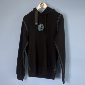 Small BNWT SS21 Stone Island Black Blue Windrose Hoodie 🥶