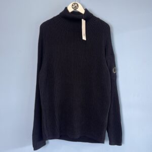 XL / XXL BNWT C.P. Company Navy Blue Ribbed Turtleneck Jumper