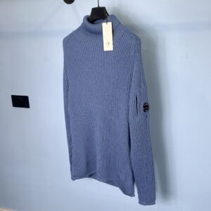 XL / XXL BNWT C.P. Company Blue Ribbed Turtleneck Jumper
