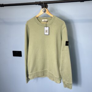 Large Stone Island Sage Green Crewneck Jumper