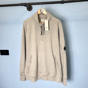 BNWT XXL C.P. Company Grey Quarter Zip Sweatshirt Jumper