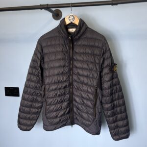 Medium Stone Island Navy Blue Micro Yarn Down Hoodless Jacket
