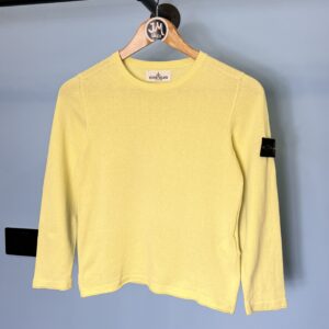 Age 8 Stone Island Junior Pale Yellow Lightweight Crewneck Sweatshirt
