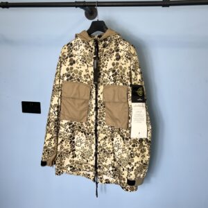 BNWT XL Stone Island Alligator Camo Cotton Nylon Parka Jacket Leopard Print