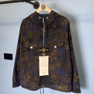 Large Stone Island x Supreme Nylon Metal 5C Printed Paisley Smock Jacket