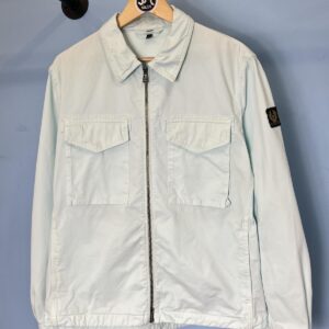 Medium / Large Belstaff Ice Blue Heavyweight Overshirt Jacket