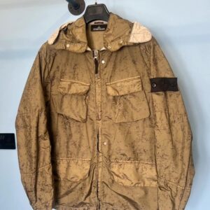 Medium Stone Island Shadow Project Khaki Green Nylon Metal Spider Watro Jacket
