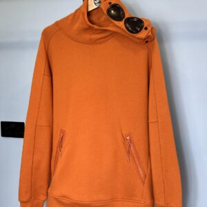 Large C.P. Company Orange Goggle Hoodie Jumper