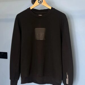 Medium C.P. Company Metropolis Black Crewneck Jumper