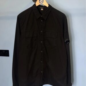 Large C.P. Company Black Button Down Overshirt Jacket