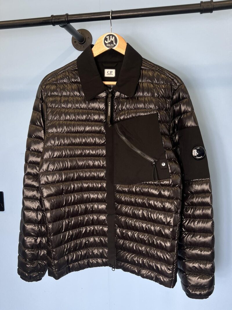 Medium C.P. Company Black D.D. Shell Down Overshirt Jacket