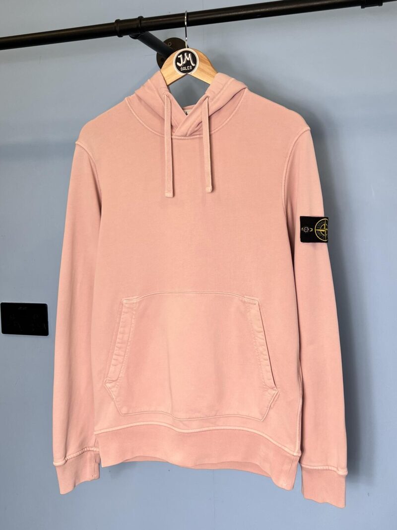 Medium Stone Island Light Baby Pink Hoodie Jumper