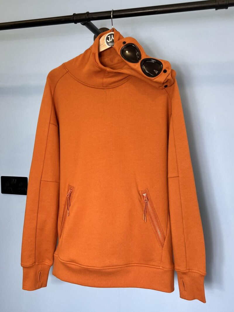 Large C.P. Company Orange Goggle Hoodie Jumper