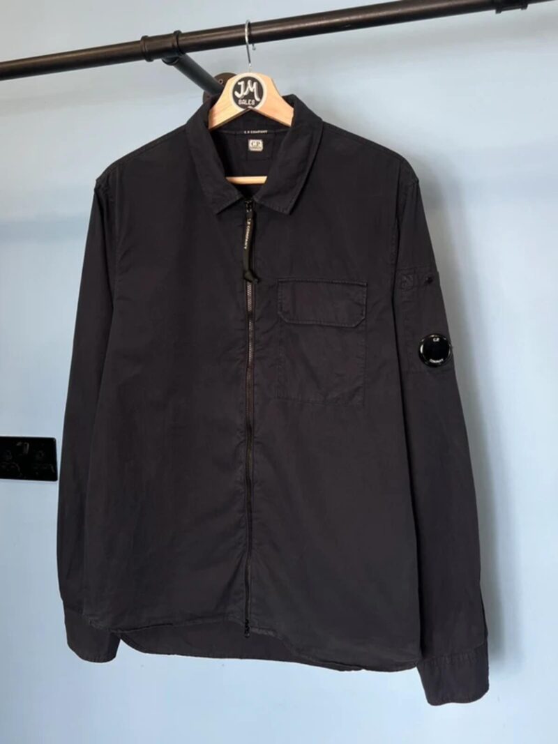 Medium C.P. Company Navy Blue Zip Overshirt Jacket
