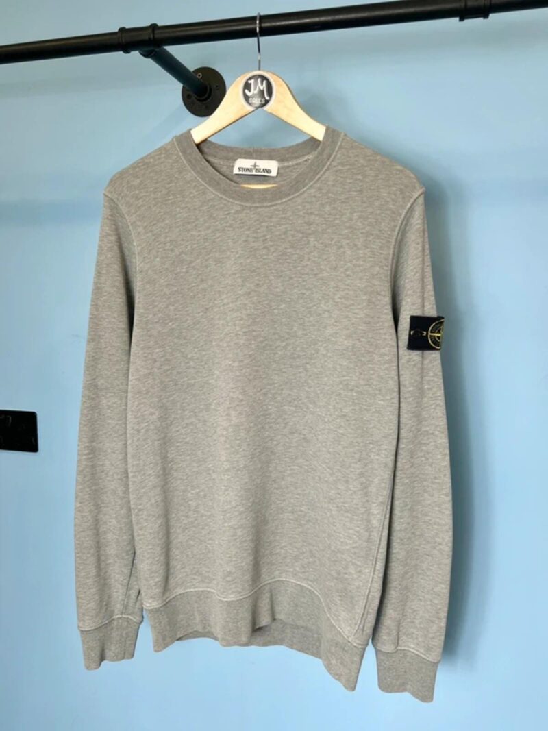 Medium Stone Island Grey Crewneck Sweatshirt Jumper