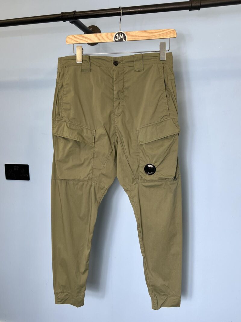 Medium C.P. Company Green Elasticated Parachute Cargo Trousers Cargos 32W 34W