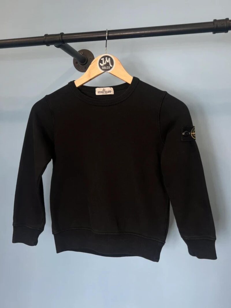 Age 6 Stone Island Junior Black Crewneck Jumper