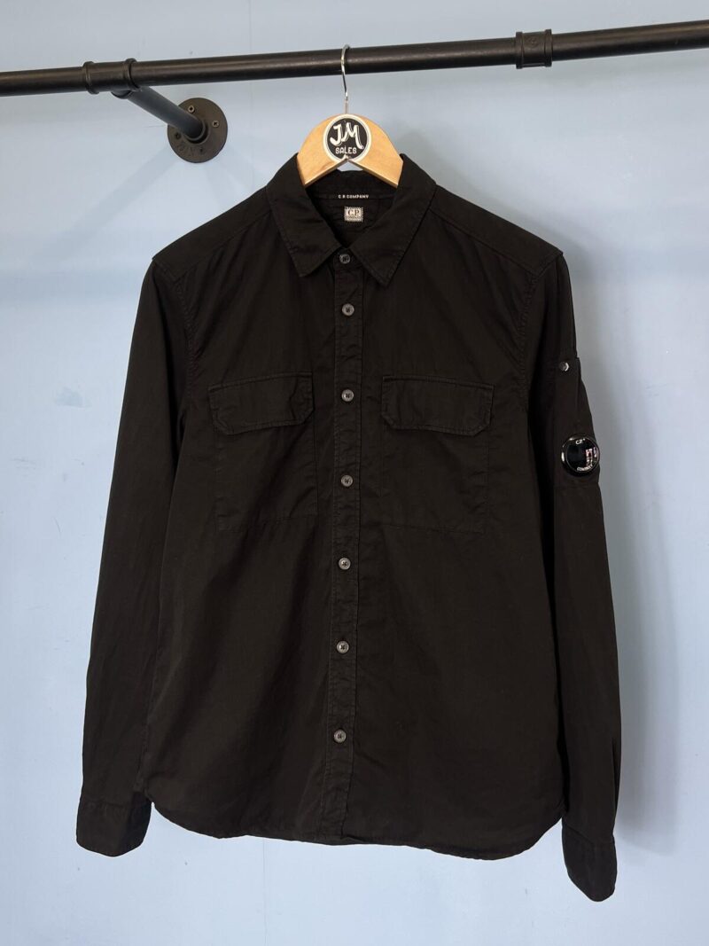 Medium C.P. Company Black Button Down Overshirt Jacket