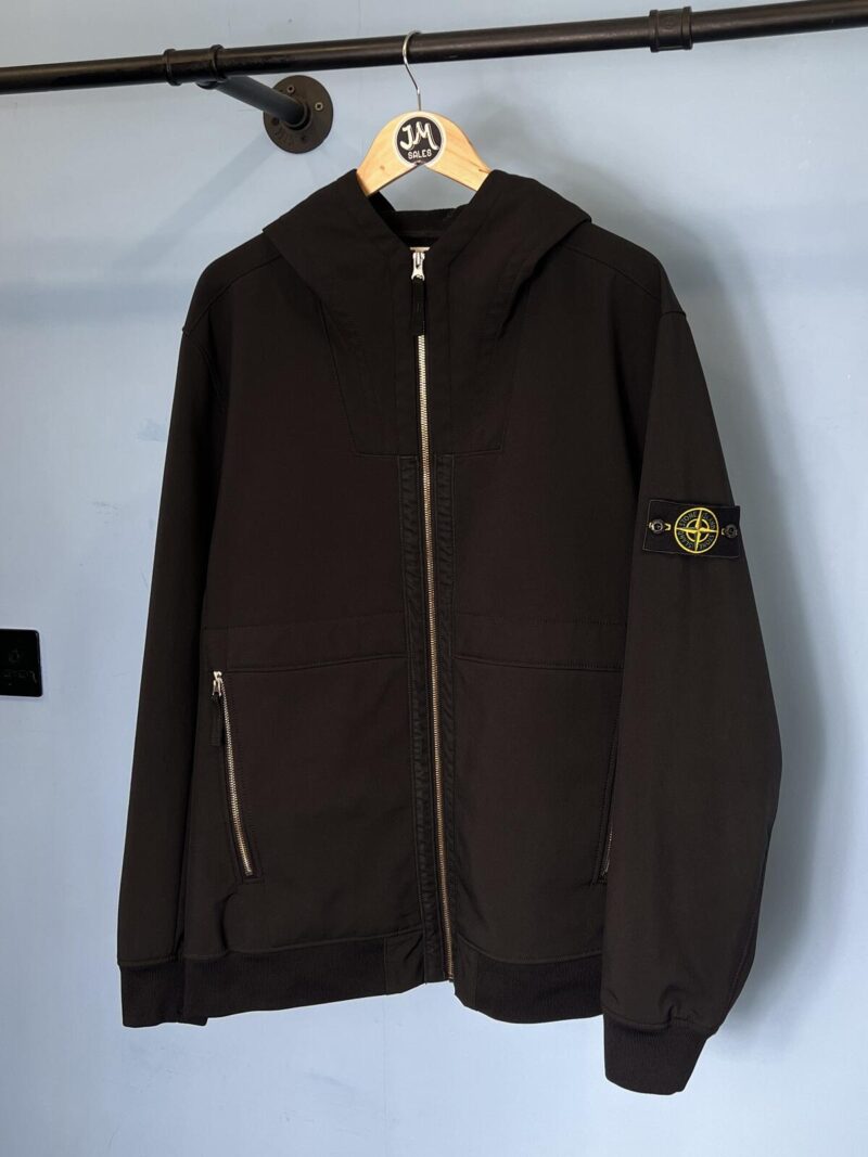 3XL Stone Island Black Fleece Lined Soft Shell Jacket Coat