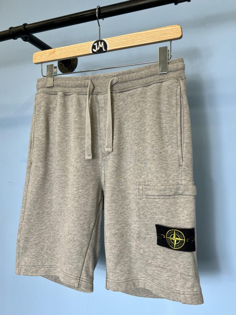 Small Stone Island Grey Cargo Jogger Shorts 30W 32W
