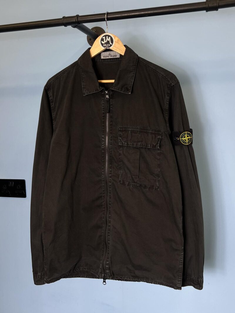 Large Stone Island Black Overshirt Jacket