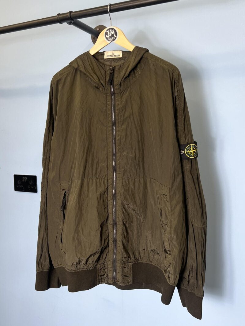 3XL Stone Island Khaki Green Nylon Metal Watro Lightweight Windbreaker Jacket