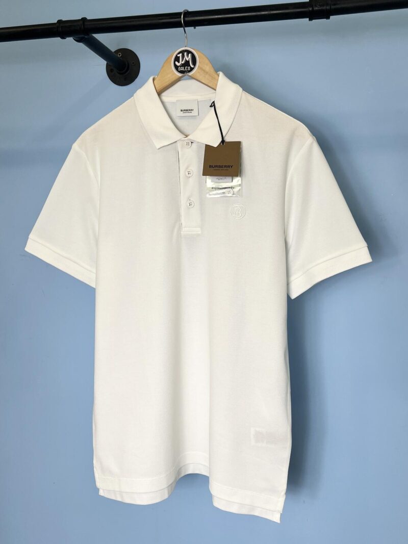BNWT Medium Burberry White Nova Check Polo Shirt