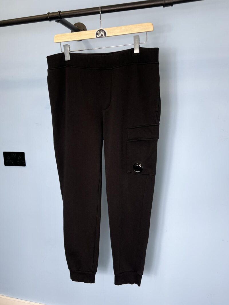 Large C.P. Company Black Cargo Joggers Jogging Bottoms 34W 36W
