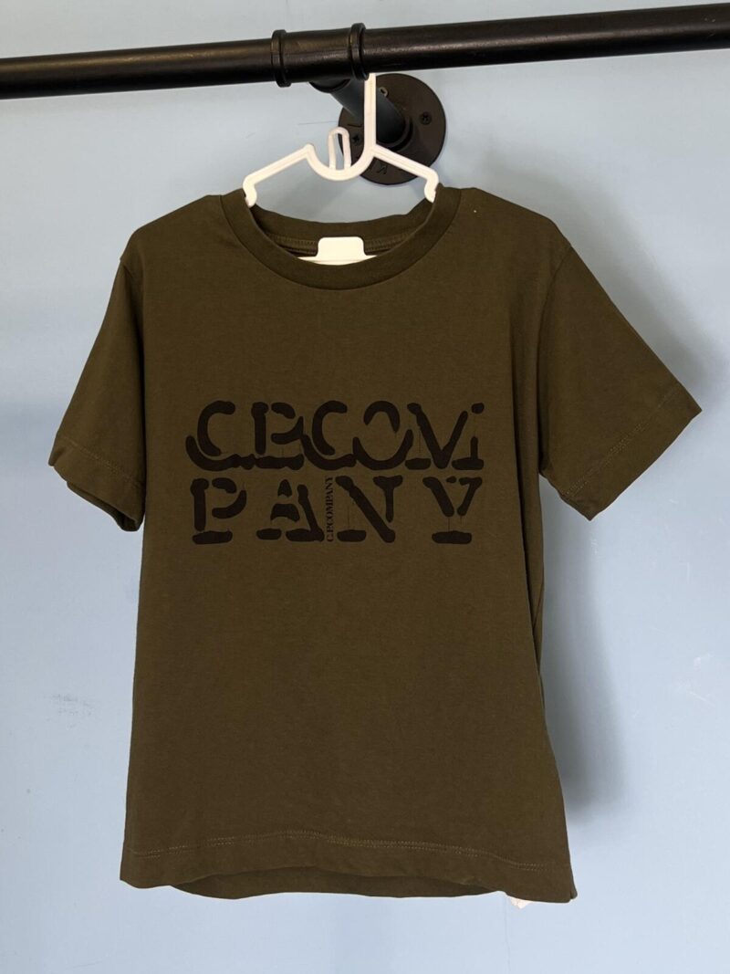 Age 4 C.P. Company Junior Khaki Green Spellout T-Shirt