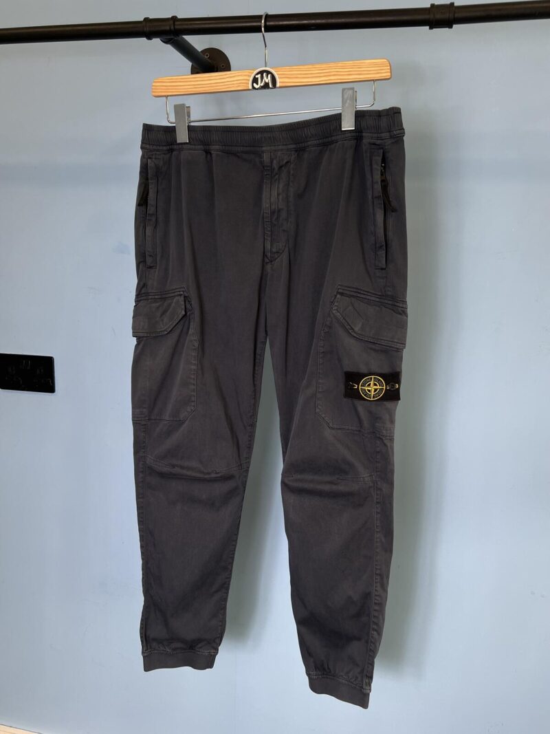 34W Stone Island Blue Regular Tapered Fit Cargos Cargo Trousers