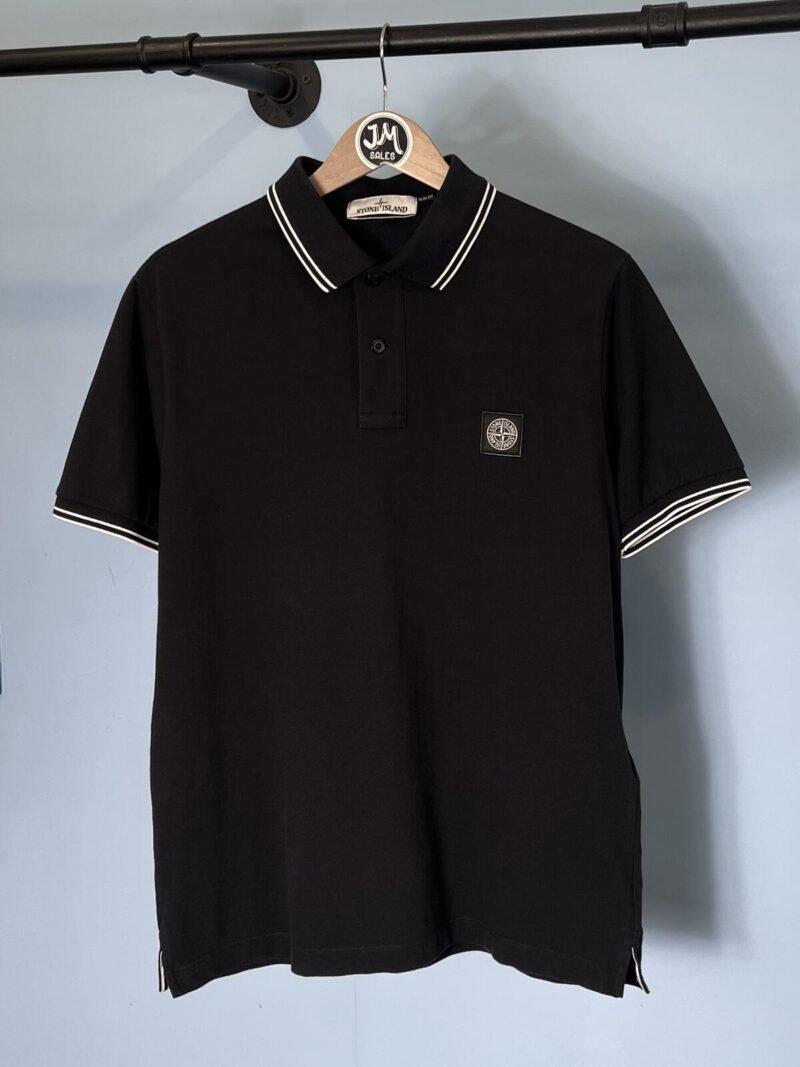 Medium Stone Island Navy Blue Polo Shirt