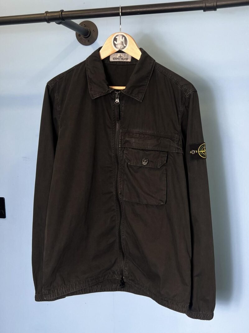 Medium Stone Island Black Old Dye Overshirt Jacket