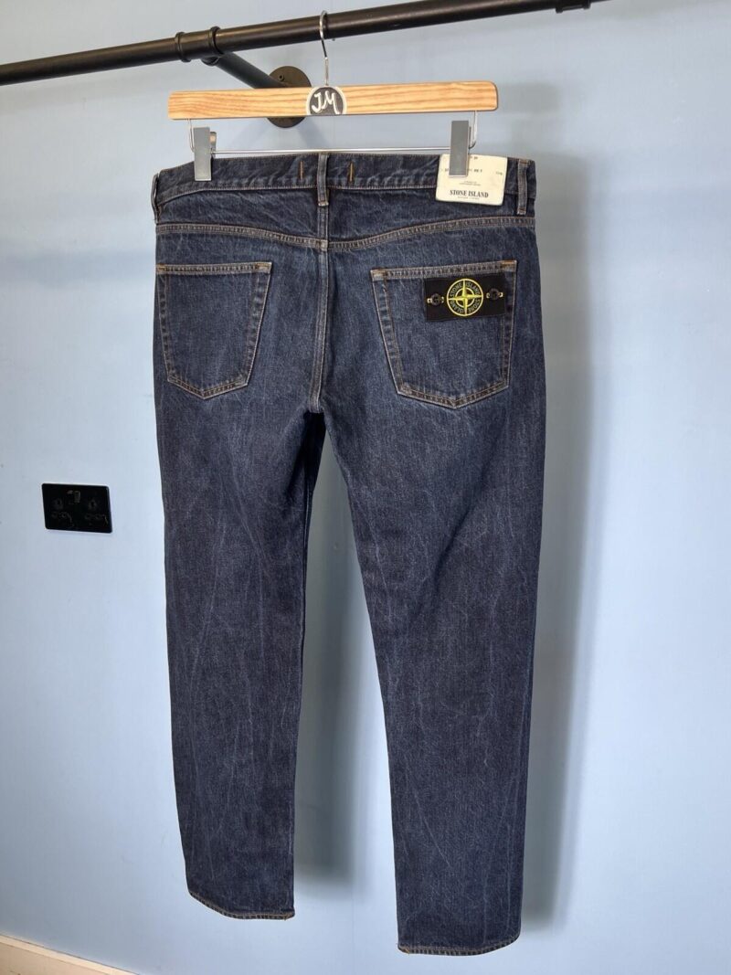 36W 32L Stone Island Blue Regular Tapered Fit Jeans Large XL