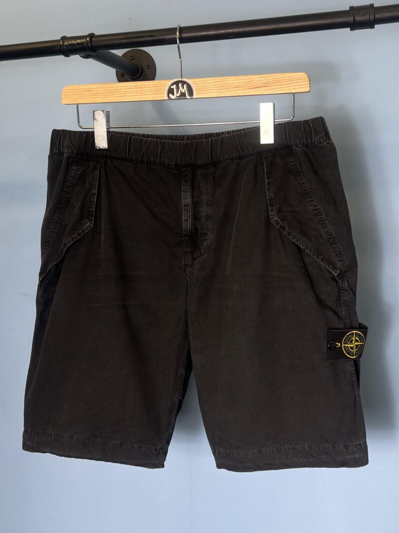 34W Stone Island Black Old Dye Regular Fit Cargo Safari Shorts Medium Large