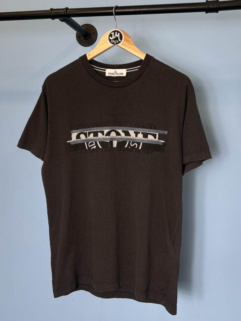 Medium Stone Island Dark Grey Graphic Print T-Shirt