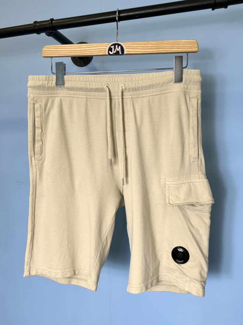 Medium C.P. Company Beige Cream Cargo Jogger Shorts 32W 34W