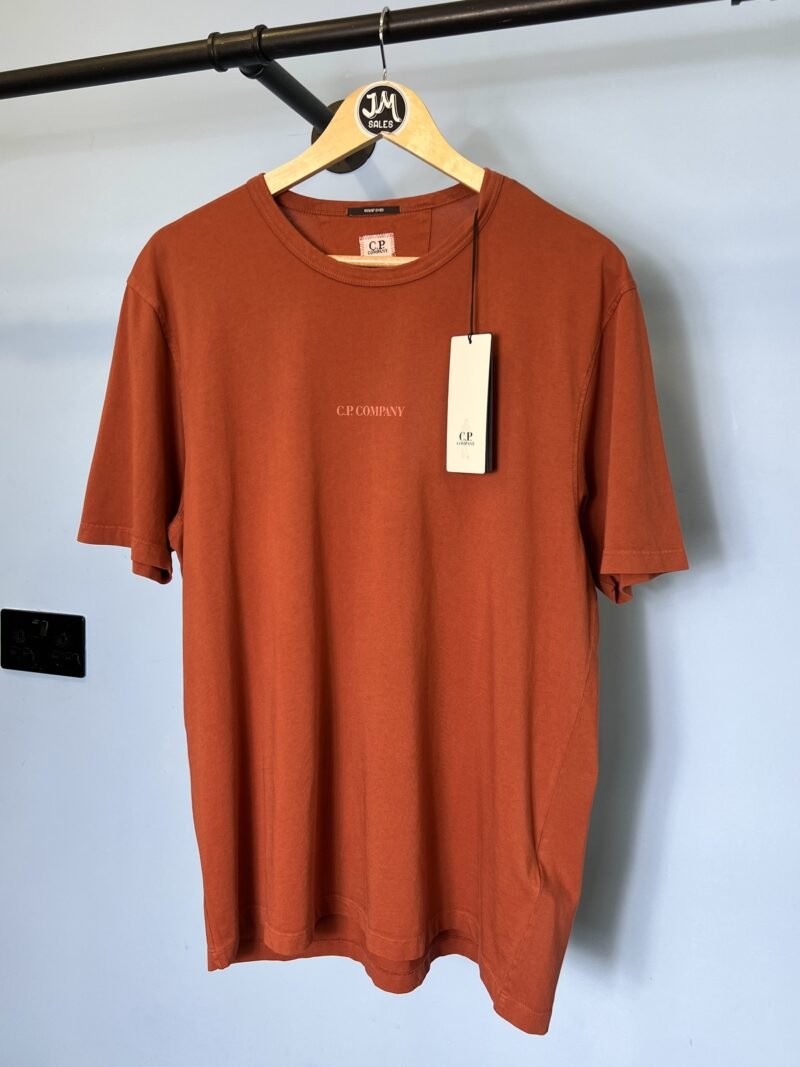 BNWT Large C.P. Company Brick Orange Resist Dyed T-Shirt