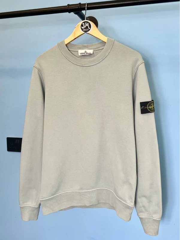 Medium Stone Island Pastel Baby Blue Crewneck Sweatshirt Jumper