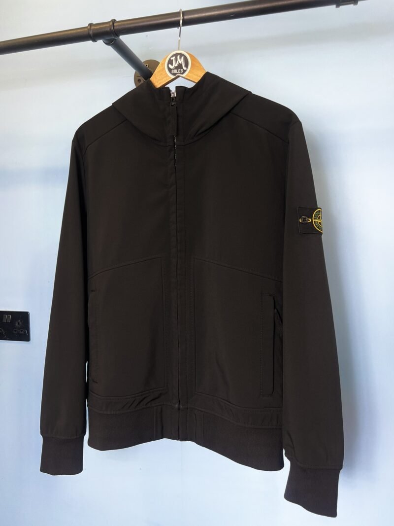 Medium Stone Island Black Soft Shell R Lightweight Jacket