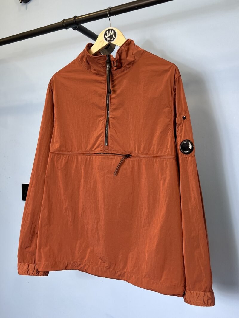 Large C.P. Company Burnt Orange Chrome Quarter Zip Smock Overshirt Jacket